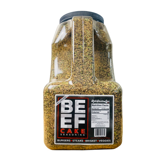 Beef Cake™ BBQ Rub and Seasoning, Bulk Size | All-Natural Low Sodium Blend for Steaks, Burgers, Brisket and More (63.3oz) | by Matt Chatham
