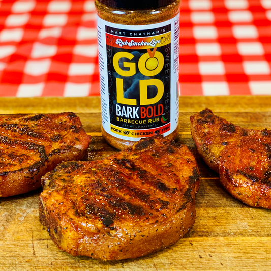 Gold Bark® Bold All-Natural BBQ Rub | All-Purpose with Jalapeño and Chipotle for Pork, Chicken and Fish (12oz) | by Matt Chatham