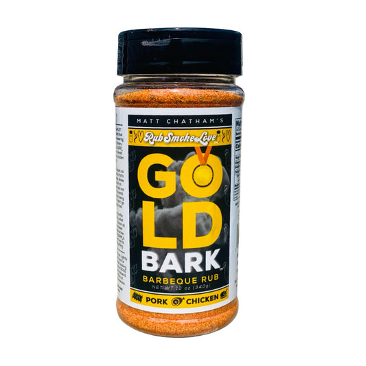 Gold Bark® BBQ Rub and Seasoning | All-Purpose for Pork, Chicken and Fish (12oz) | by Matt Chatham