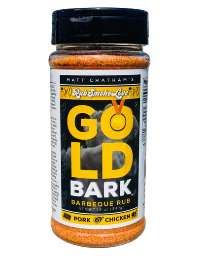 Gold Bark® BBQ Rub and Seasoning | All-Purpose for Pork, Chicken and Fish (12oz) | by Matt Chatham