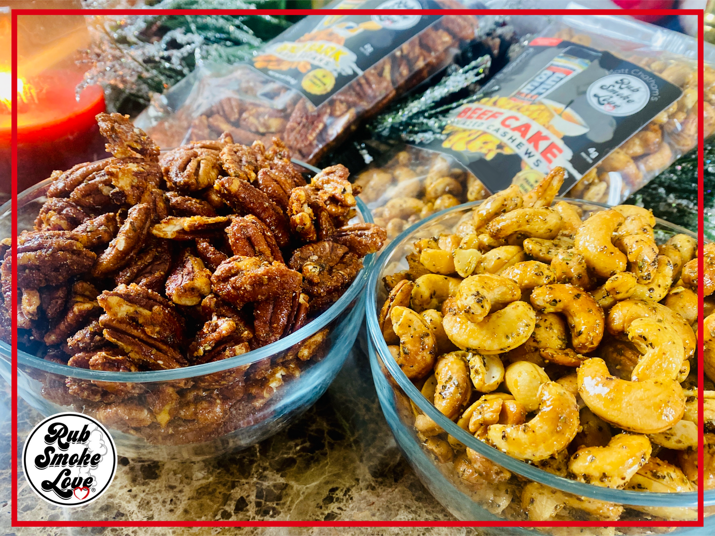 BEEF CAKE Glazed Cashews, 1 Pound Bag